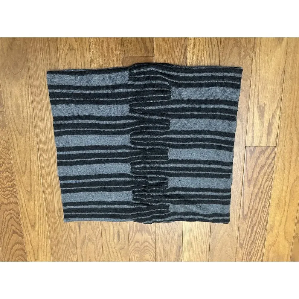 NEW EILEEN‎ FISHER Merino Wool Mohair Over Shoulders Shawl Neck Warmer Knit O/S